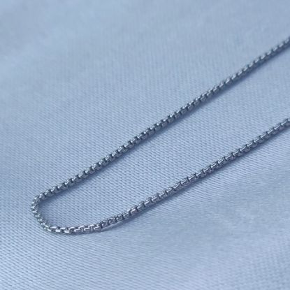 Imagen de Cadena Tejido Cola de Ratón o Topo Oro Blanco  6001