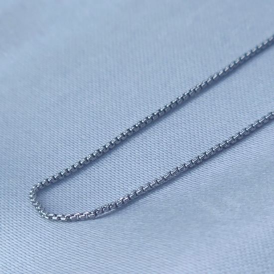 Imagen de Cadena Tejido Cola de Ratón o Topo Oro Blanco  6001