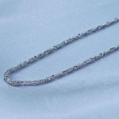 Imagen de Cadena Tejido Trigo Oro Blanco  5001