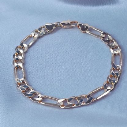Imagen de Pulsera Tejido Cartier o Fígaro Oro Dorado  2007