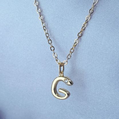 Imagen de Collar con Pequeño Brillo Inicial G  4501