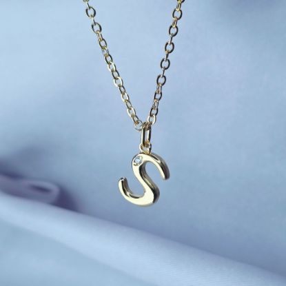 Imagen de Collar con Pequeño Brillo Inicial S  4501