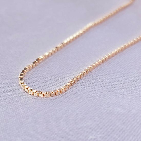 Imagen de Cadena Tejido Bismark o Cubos Oro Dorado  6001