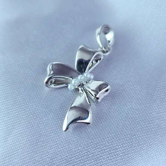 Imagen de Dije Moño con Perlitas