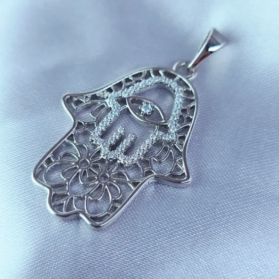 Imagen de Dije Hamsa con Ojo Turco