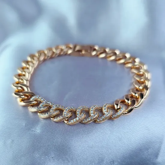 Imagen de Pulsera Barbada con Exclusivos Cristales Talla 2010