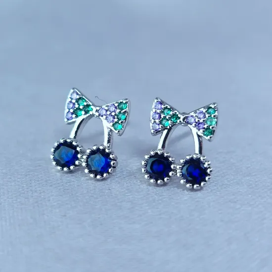 Imagen de Broquel Moño Regalo Azul y Multicolor