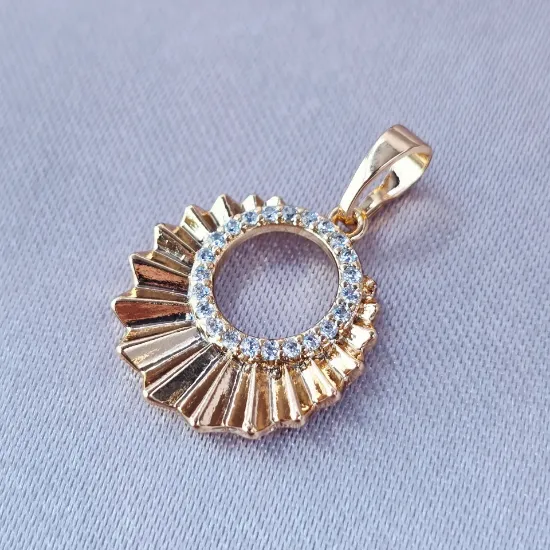 Imagen de Dije Círculo Ondulado