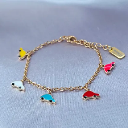 Imagen de Pulsera Carritos de Colores  1301