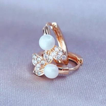 Imagen de Huggie Hojitas y Perla de Cristal