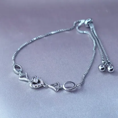 Imagen de Pulsera Ajustable Geometría con Corazón  2401