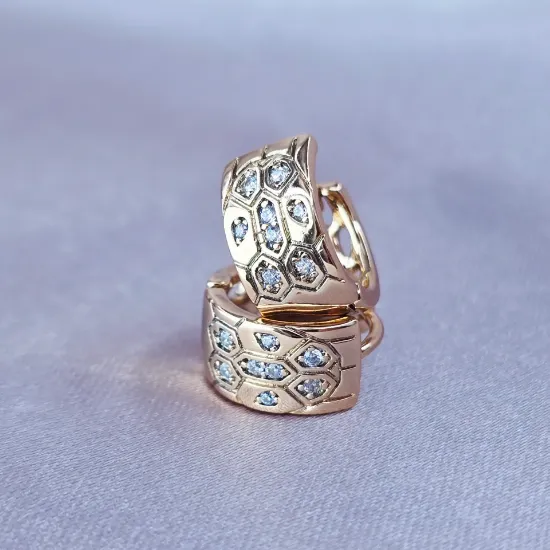 Imagen de Huggie Huella con Diamantes