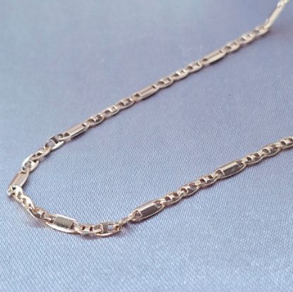 Imagen de Cadena Tejido Gucci Plana Tres y Una Lisa Oro Dorado Talla 4502