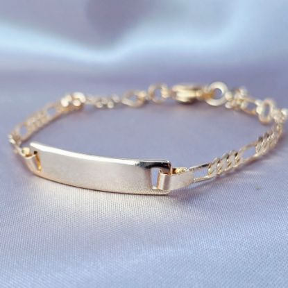 Imagen de Pulsera Esclava Cartier Kids Liso Oro Dorado Talla 1703