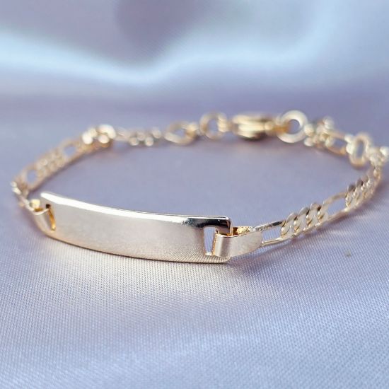 Imagen de Pulsera Esclava Cartier Kids Liso Oro Dorado Talla 1703