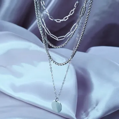 Imagen de Collar Oblea Blanca y Cinco Destinos  3802