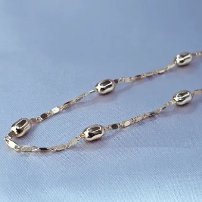 Imagen de Cadena Tejido Gucci Plana y Coma Ancha Oro Dorado Talla 5004