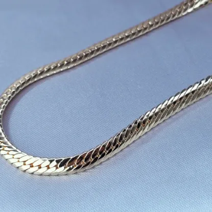 Imagen de Cadena Tejido Panza de Víbora Ancha y Gruesa Oro Dorado Talla 5005