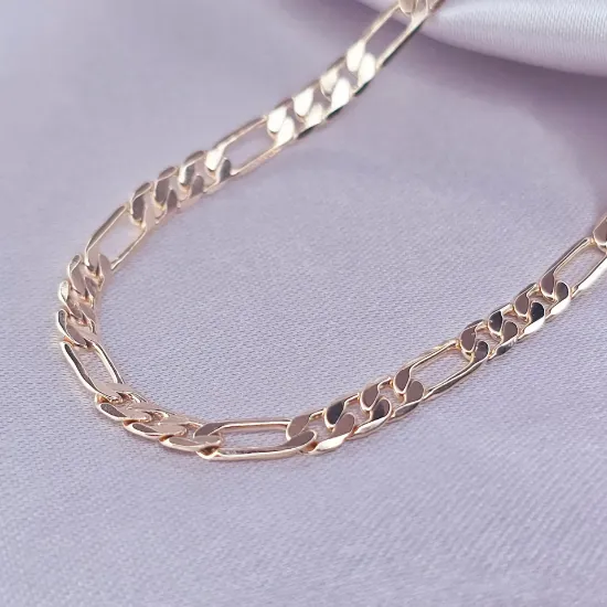 Imagen de Cadena Tejido Cartier o Fígaro Oro Dorado Talla 5504