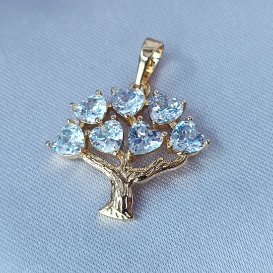 Imagen de Dije Árbol Abundante de Corazones