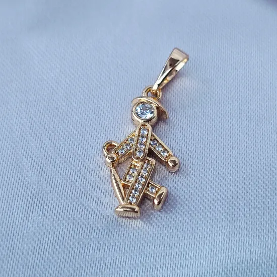 Imagen de Dije Hombre con una Sombrilla