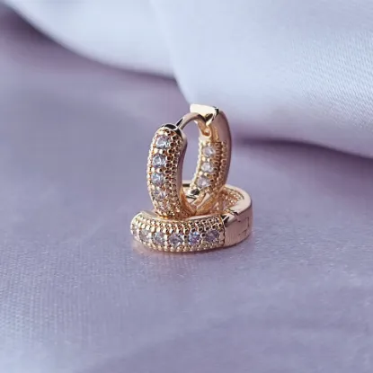 Picture of Huggie Mini Circles of Crystal