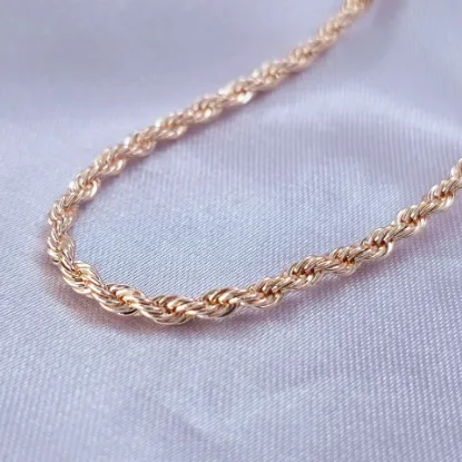 Picture of Chain Woven Cordón Salomónico or Torzal Gold-Toned 4502