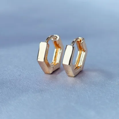 Imagen de Huggie Hexágono de Oro