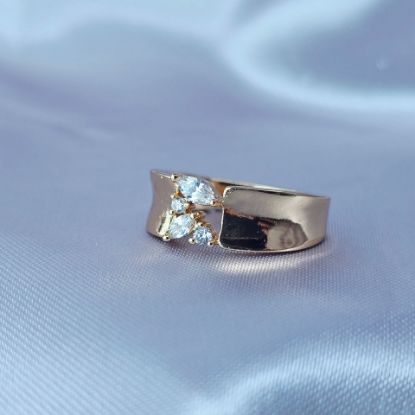 Imagen de Anillo Dos Hojas y Dos Corazones