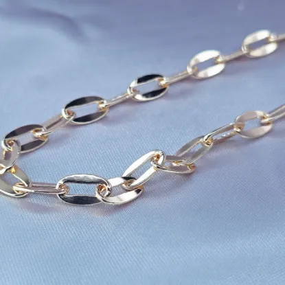 Imagen de Cadena Eslabones Ceros Entrelazados Oro Dorado Talla 6006