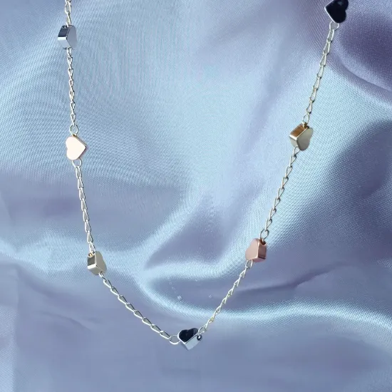 Imagen de Collar Combinación de Corazones  4001