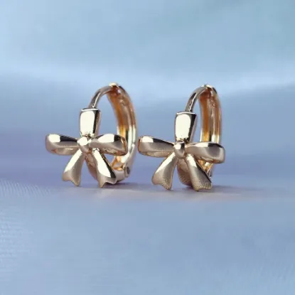 Imagen de Huggie Moñito de Listón de Oro