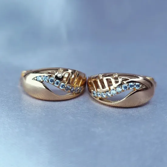 Imagen de Huggie Hoja con Grecas y Cristales