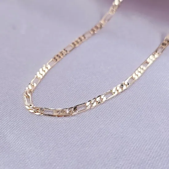 Imagen de Cadena Tejido Cartier o Fígaro Oro Dorado  7002