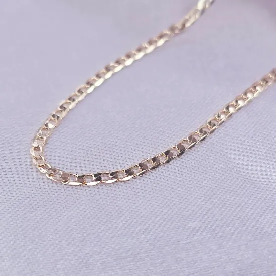 Imagen de Cadena Tejido Barabada Abierta Oro Dorado  5502