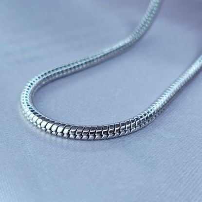 Imagen de Cadena Tejido Cola de Ratón o Topo Oro Blanco