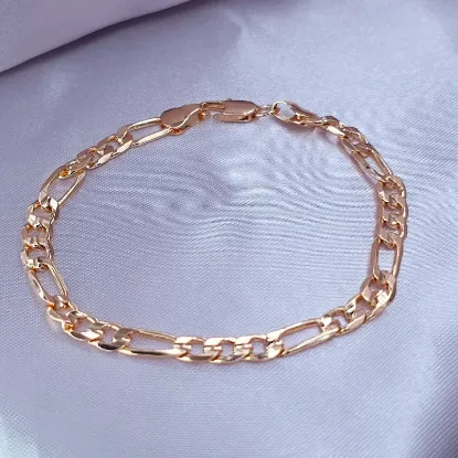 Picture of Bracelet Woven Cartier or Figaro Gold Golden