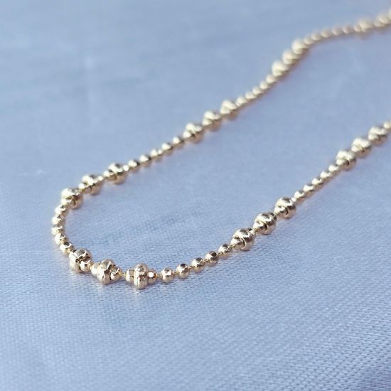 Imagen de Cadena Tejido Viviana Municiones y Esferas Oro Dorado