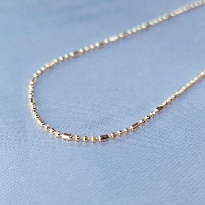 Imagen de Cadena Tejido Tres Puntos y Coma Oro Dorado