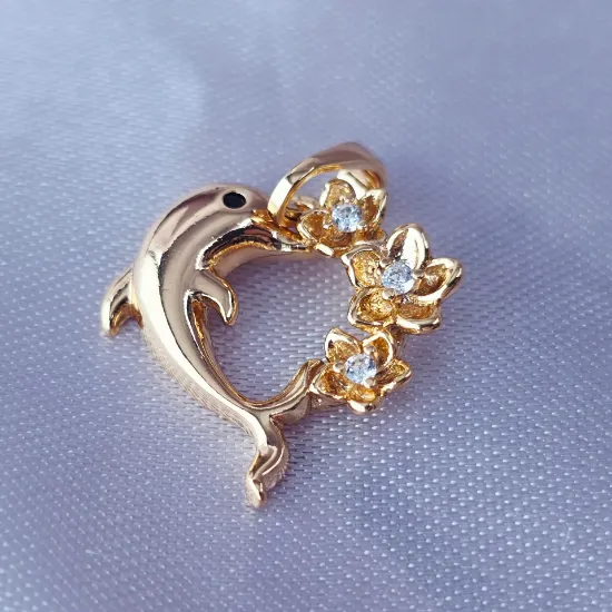 Imagen de Dije Delfín y Flores