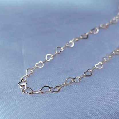 Imagen de Cadena Tejido Corazones Vivri Oro Dorado