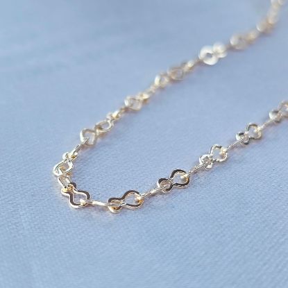 Imagen de Cadena Tejido Ochos Oro Dorado