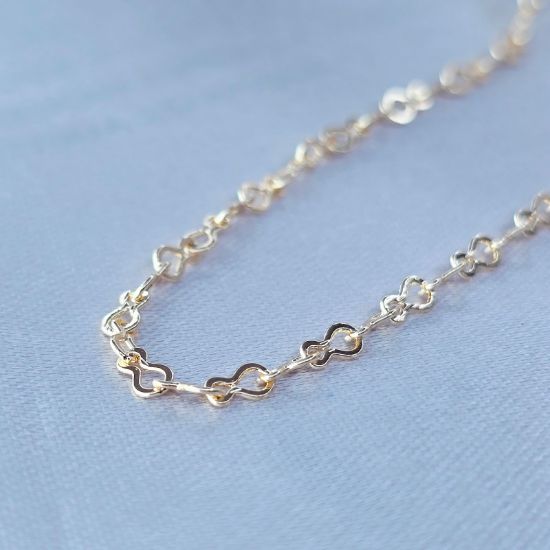 Imagen de Cadena Tejido Ochos Oro Dorado