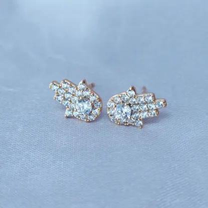 Imagen de Broquel Mano de Fátima con Circonias