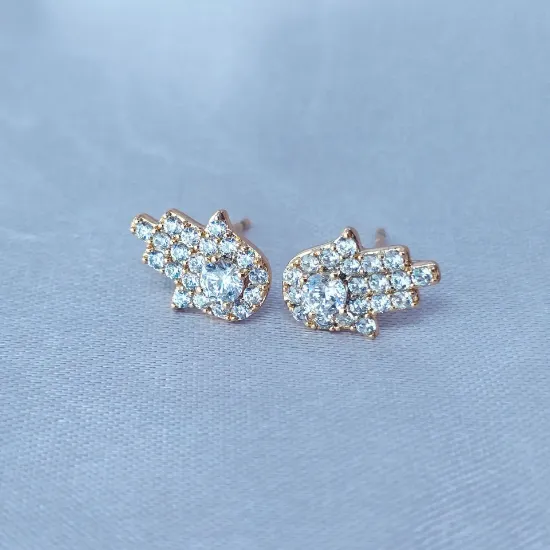 Imagen de Broquel Mano de Fátima con Circonias