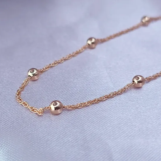 Imagen de Cadena Tejido Viviana Singapur Torcida Oro Dorado  4502