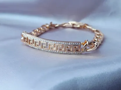 Imagen de Pulsera Esclava Barbada y Grecas Talla 1906