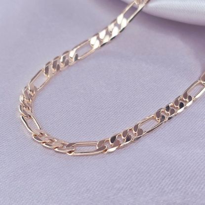 Imagen de Cadena Tejido Cartier o Fígaro Oro Dorado Talla 5006