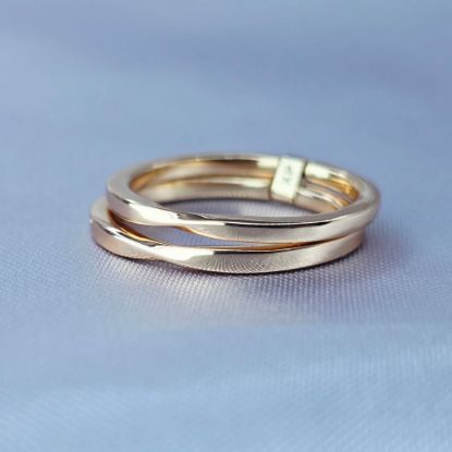 Imagen de Anillo Dos Aros de Oro Talla 8