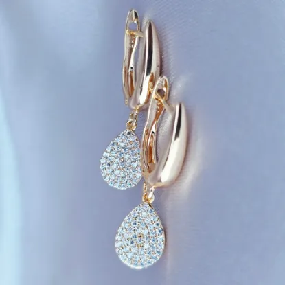 Imagen de Huggie Hoja con Brillos Colgando